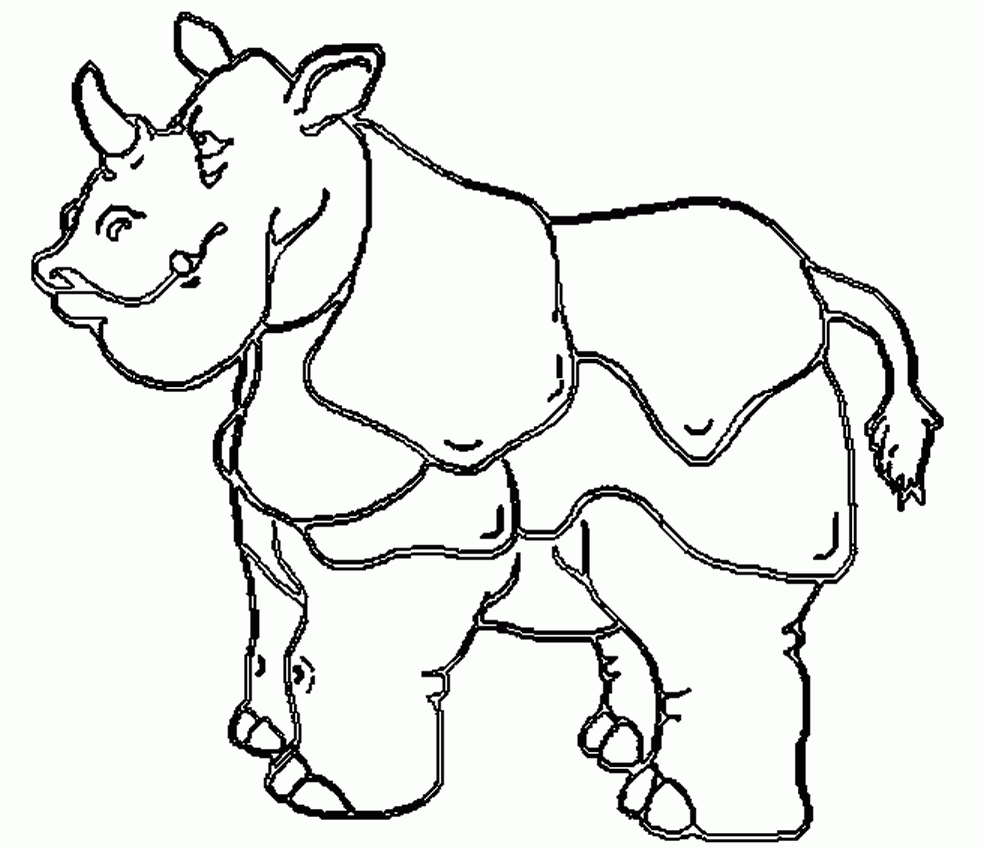 Dibujos de rinocerontes para colorear